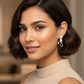 Elegant Pearl & Pink Floral Stud Earrings