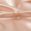 Rose Gold Crystal Drop Hoop Earrings | BME