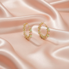 Gold  Multicolor Beaded Hoop Earrings | BME