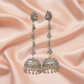Traditional Silver Oxidized Jhumka Earrings – Ethnic Statement Jewelry- Stainless Steel