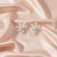 Pearl Floral Drop Earrings – Elegant Statement Daisy Design