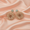 Floral Statement Earrings with Crystal Stud Detailing-Stainless steel