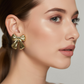 Art Collage Statement Earrings – Aesthetic Drop Earrings