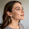Vintage Trumpet Drop Earrings – Silver Finish Musical Charm