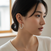 Twisted Hoop Earrings – Elegant Classic Statement- Stainless steel