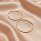 Classic Gold Thin Hoop Earrings – Minimal Everyday Jewelry- Stainless steel