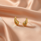Textured Gold Crescent Earrings – Bold Statement Jewelry