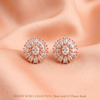 Elegant CZ Floral Round Stud Earrings for Women | BME