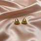 Abstract Triangle Stud Earrings – Textured Statement Jewelry