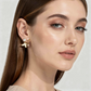 Gold-Plated Butterfly Pearl Drop Earrings – Elegant Minimal Statement