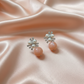 Pearl & Crystal Drop Earrings – Iridescent Ball Statement Designer Earrings