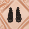 Black Oxidized Statement Jhumka Earrings-Stainless steel