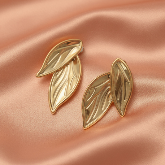 Minimal Gold V-Shape Stud Earrings – Sleek Geometric Earrings- Stainless Steel