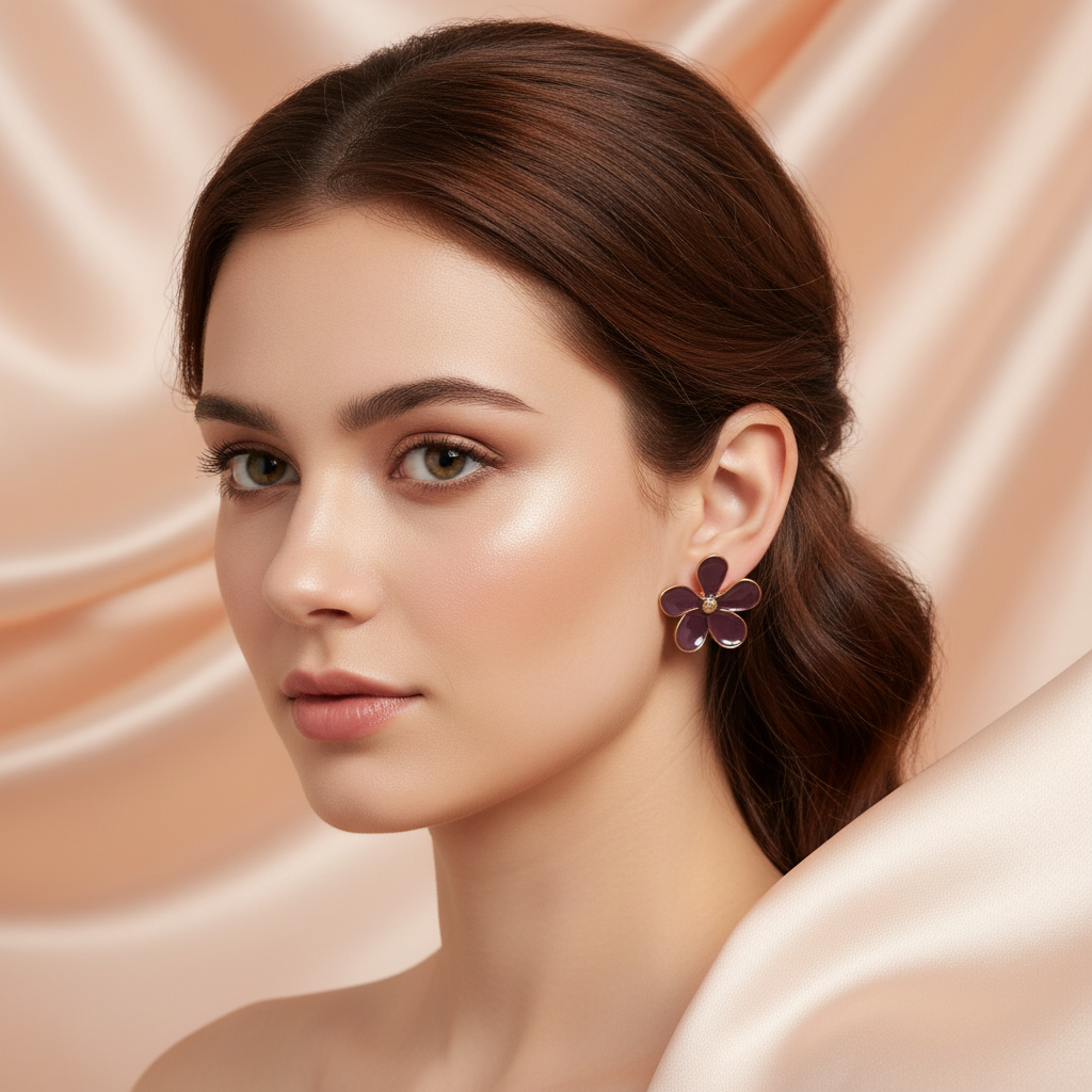 Flower Stud Earrings – Elegant Feminine Jewelry