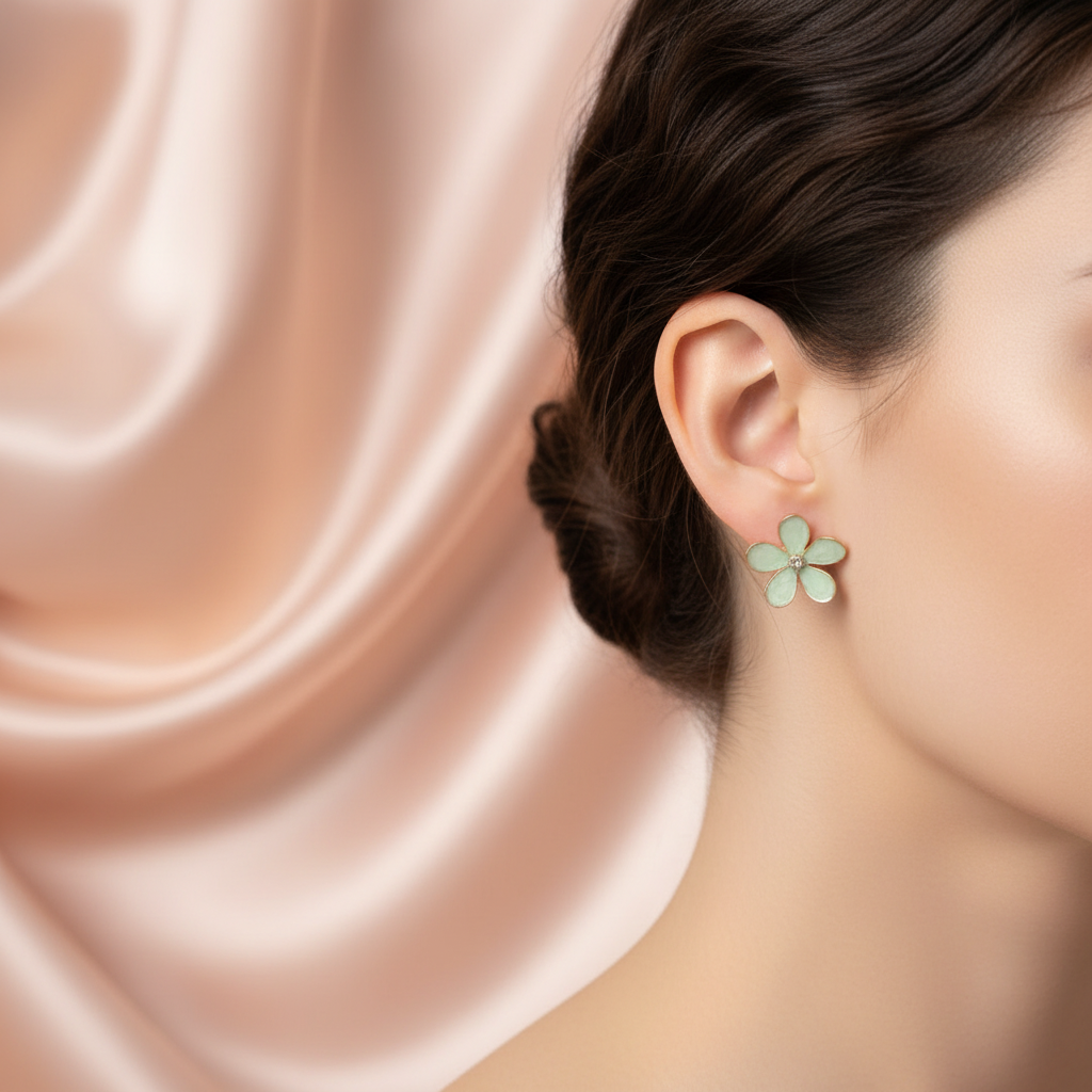 Flower Stud Earrings – Elegant Feminine Jewelry