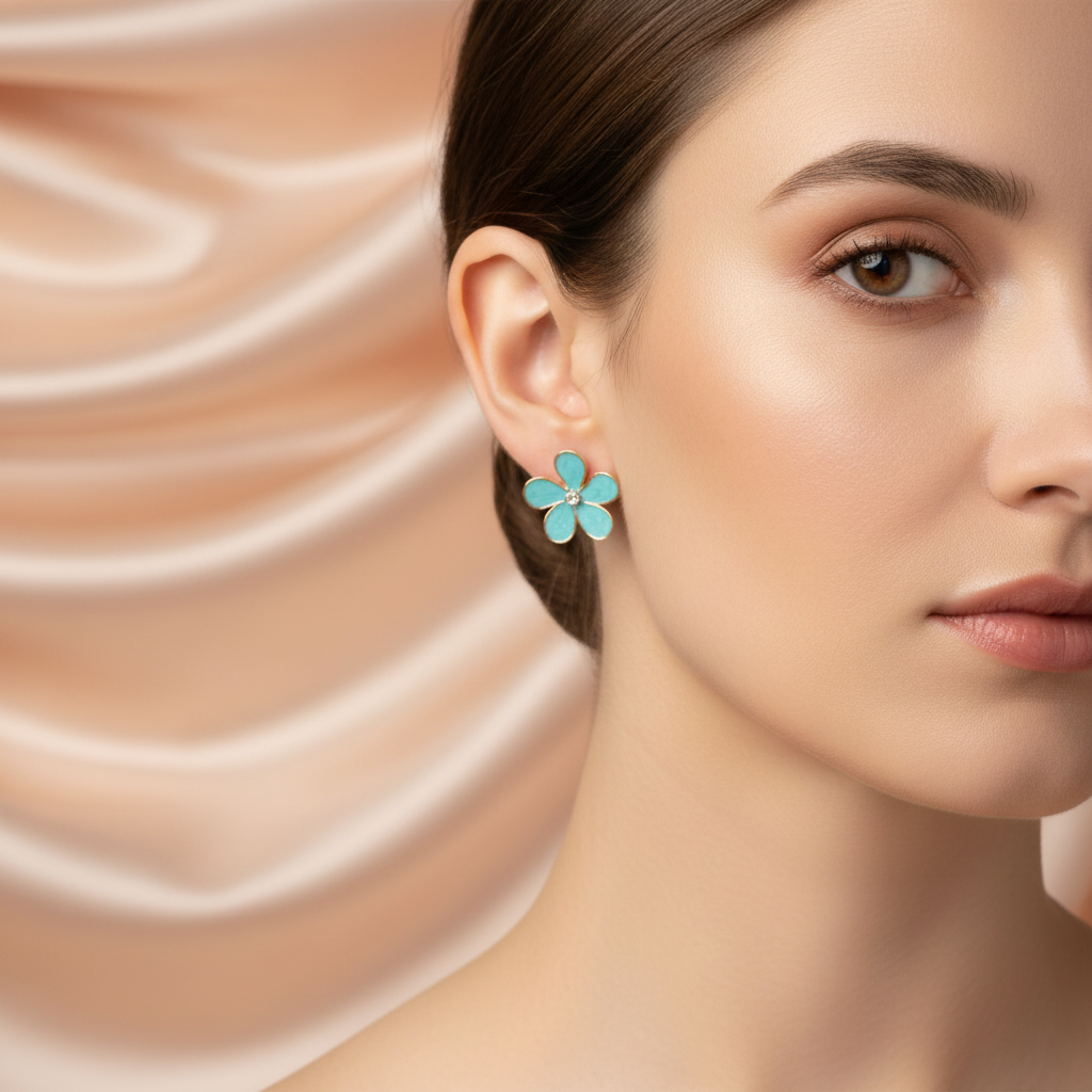 Flower Stud Earrings – Elegant Feminine Jewelry