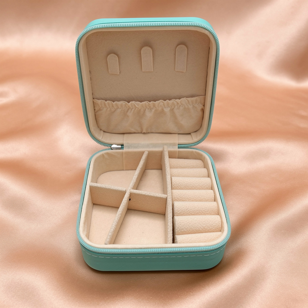 Premium Travel Jewelry Organizer Box – Compact Storage Case with Compartments
