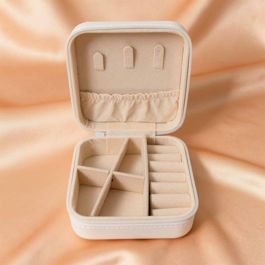 Premium Travel Jewelry Organizer Box – Compact Storage Case with Compartments