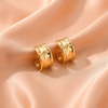 Gold Textured Chunky Hoop Earrings