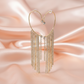 Luxury Rhinestone Tassel Hoop Earrings with Long Crystal Chains