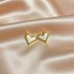 Gold Heart Outline Stud Earrings – Minimal & Elegant Everyday Wear