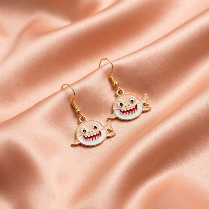 Drop Earrings for Kids : Baby Shark Design