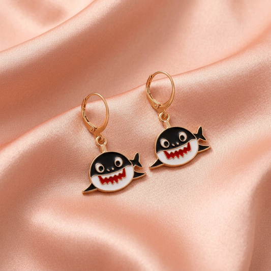 Drop Earrings for Kids : Baby Shark Design