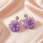 Floral Statement Earrings with Crystal Stud Detailing-Stainless steel