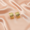 Gold Leaf Textured Statement Earrings – Stainless Steel Nature-Inspired Design- Stainless steel
