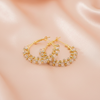 Crystal Embellished Gold Hoop Earrings for Women – Statement Party Design