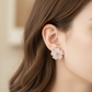 Textured Round Stud Earrings – Modern Minimalist Jewelry