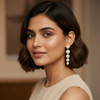 Classic Multi-Layer Pearl Drop Earrings – Elegant Statement Design