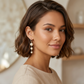 Gold Multi-Pearl Drop Earrings – Elegant Long Dangle Design