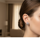 Gold Plated Crystal Hoop Earrings – Elegant Statement Jewelry- Stainless steel
