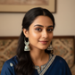 Oxidised Silver Hoop Jhumka Earrings with Intricate Dome Design-Stainless steel