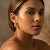 Gold Textured Mini Hoop Earrings – Elegant Everyday Wear