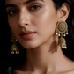 Antique Gold Pearl Jhumka Earrings