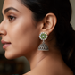 Multicolour Oxidised Jhumka Earrings