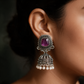 Oxidised Silver Jhumka Earrings