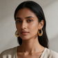 Gold Twisted Hoop Earrings