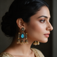 Multicolour Oxidised Jhumka Earrings