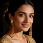 Gold Ghungroo Chain Tassel Earrings