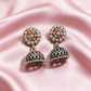 Multicolour Oxidised Jhumka Earrings
