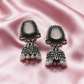 Oxidised Silver Jhumka Earrings