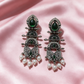 Oxidised Silver Pearl Drop Earrings