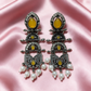 Oxidised Silver Pearl Drop Earrings