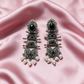 Oxidised Silver Pearl Drop Earrings