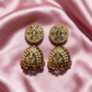 Golden Kundan Jhumka Earrings