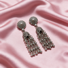 Oxidised Silver Ghungroo Tassel Earrings