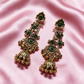 Antique Gold Floral Jhumka Earrings